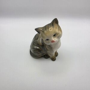 Beswick England Vintage Ceramic Tabby Cat Kitten Figurine Glossy Hand Painted